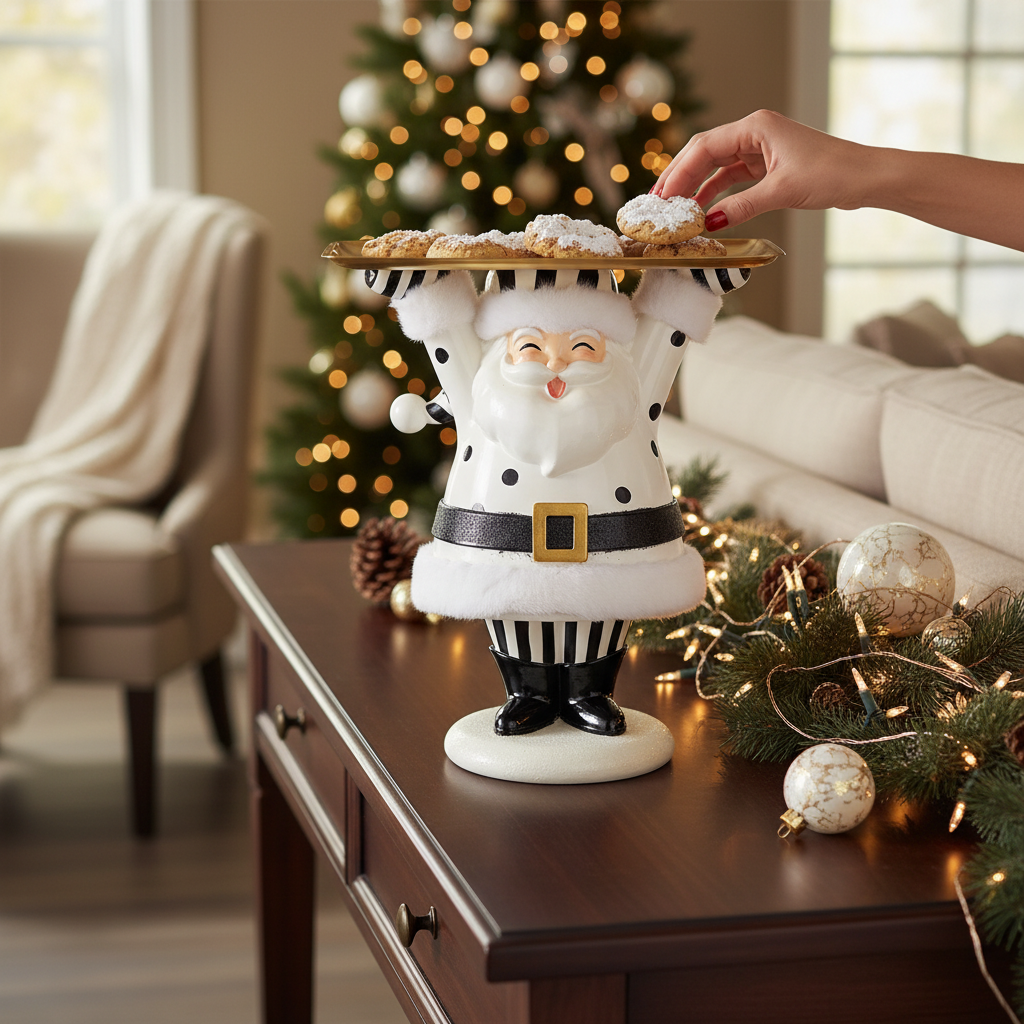 16.5" Champagne Service Santa Butler