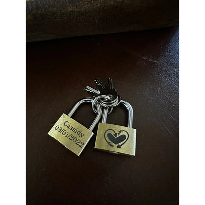 Mini Love Locks (pair) Personalized   