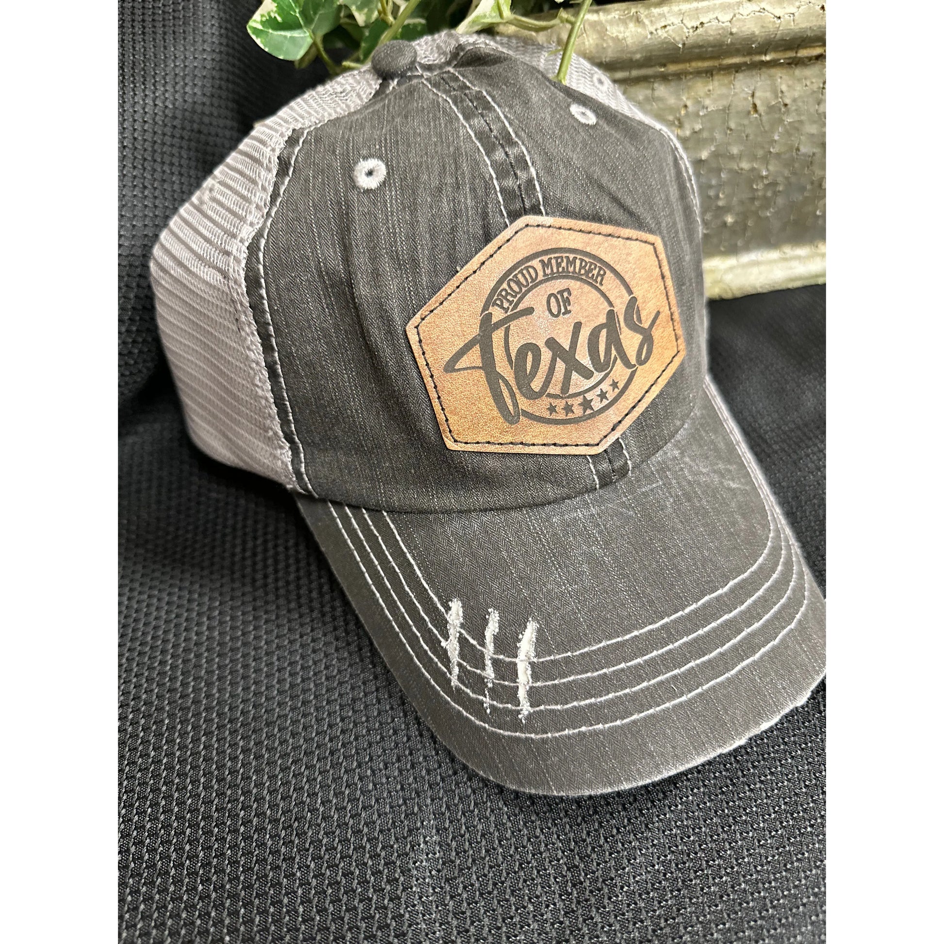 Texas Leather Patch Hat Leather Patch - Hats   