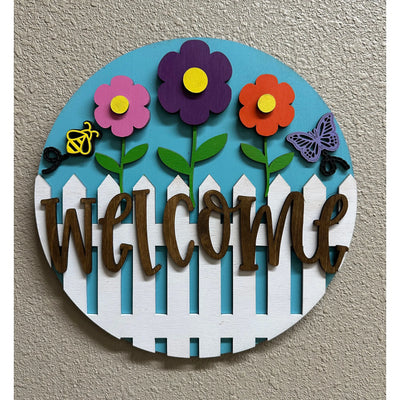 Welcome - spring bloom Door Hanger Wall Decor   