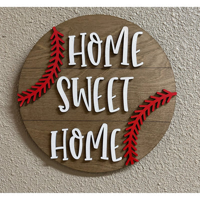 Home Sweet Home - baseball theme Sign Wall Decor Home Sweet Home  