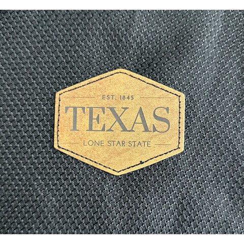 Texas Leather Patch Hat Leather Patch - Hats Texas Lone Star State - Hexagon  