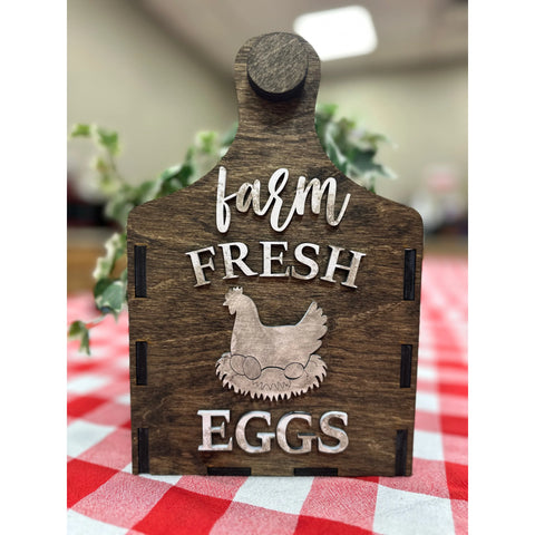 Farm Fresh Egg Basket Farmhouse Table Decor   