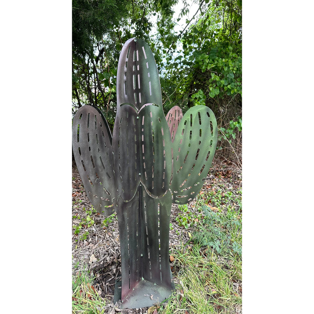 Cactus Metal Outdoor Decor Yard Art Large  