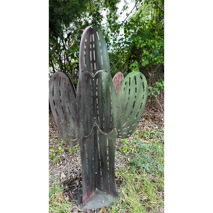Cactus Metal Outdoor Decor Yard Art Large  