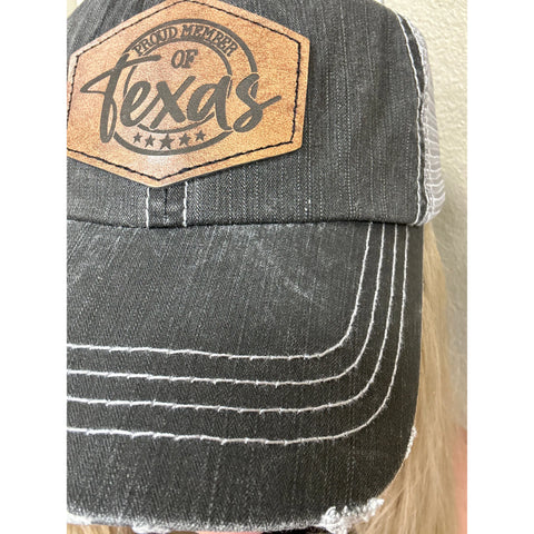 Texas Leather Patch Hat Leather Patch - Hats   