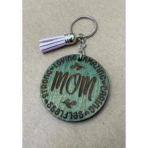 Strong, Loving, Amazing Mom Keychain Keychains   