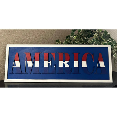 America Sign Patriotic Wall Décor   