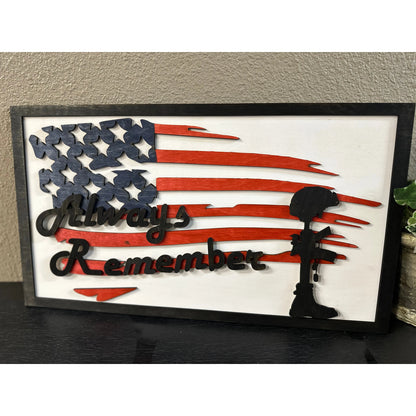 Always Remember Patriotic Wall Décor Design 1  