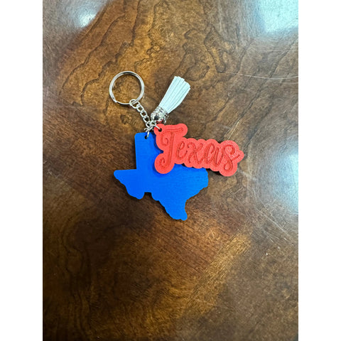 Texas Pride - Keychains Keychains Red/White  