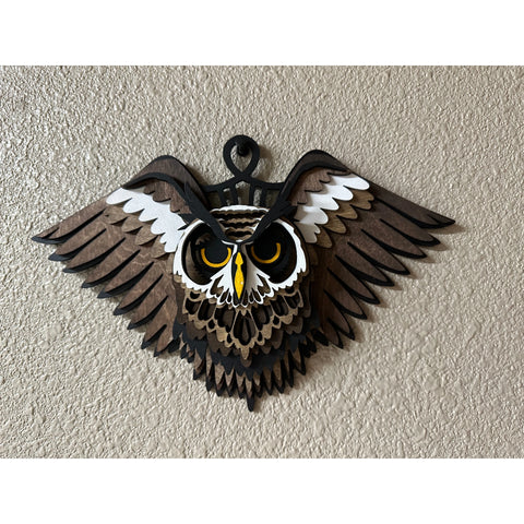 Flying Owl 3D Owl Wall Decor   