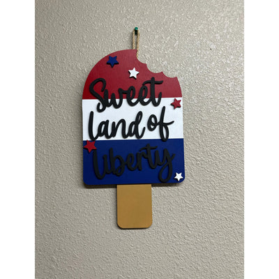 Sweet Land of Liberty Popsicle Patriotic Wall Decor   