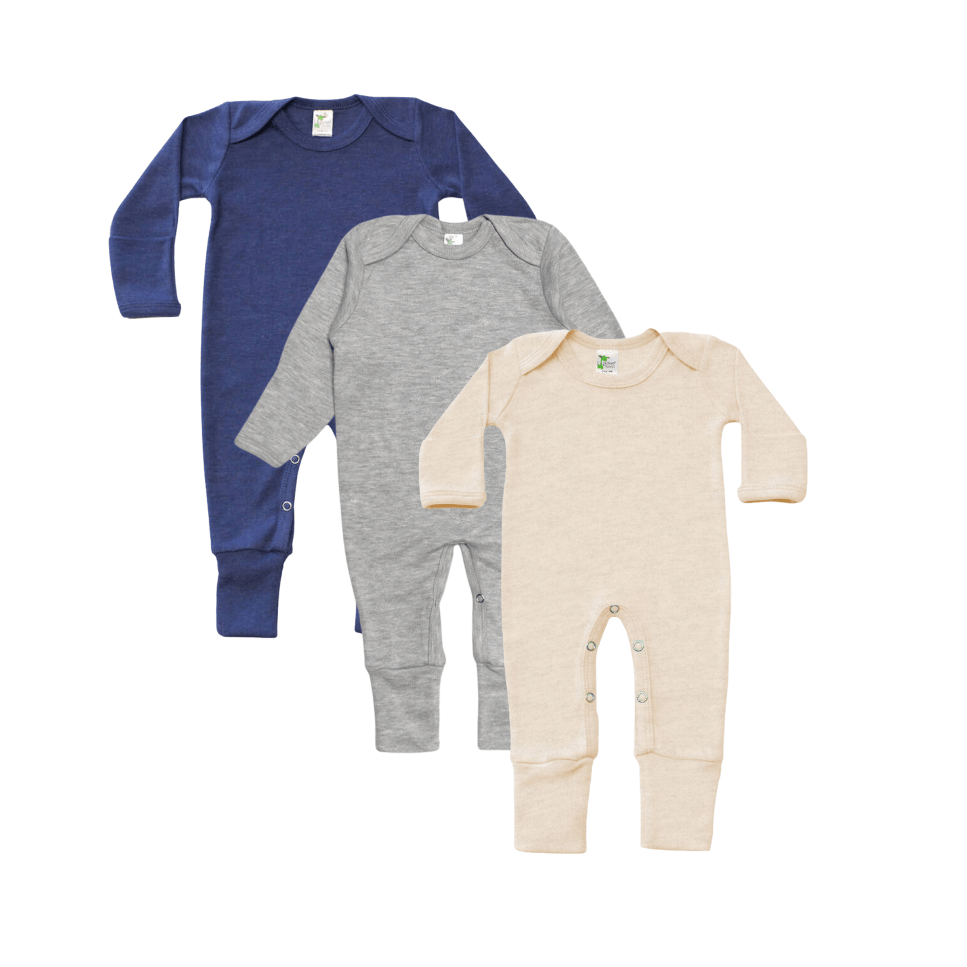 Infant Baby Blank Jumpsuit Foldover Mittens & Footies Pajama - Nifty Decor & More