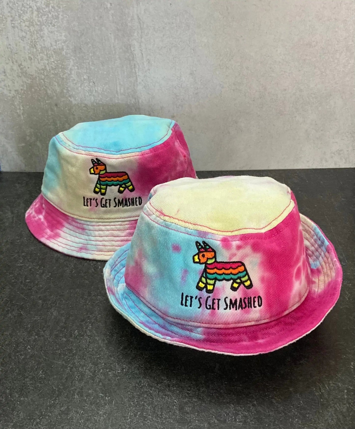 It's My Final Fiesta | Let's Get Smashed - Embroidered Bachelorette Party Dad Hats Groom Tie Dye Bucket Hat Smashed