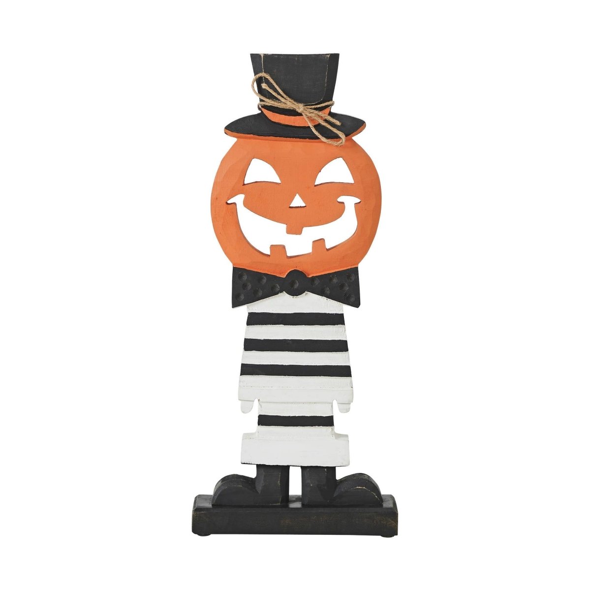 Jack-O'-Lantern with Top Hat Halloween Shelf Sitter 17.5" - Nifty Decor & More