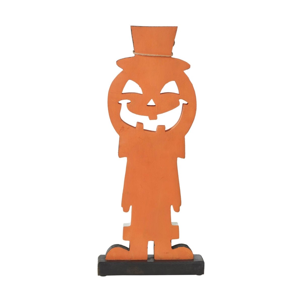 Jack-O'-Lantern with Top Hat Halloween Shelf Sitter 17.5" - Nifty Decor & More