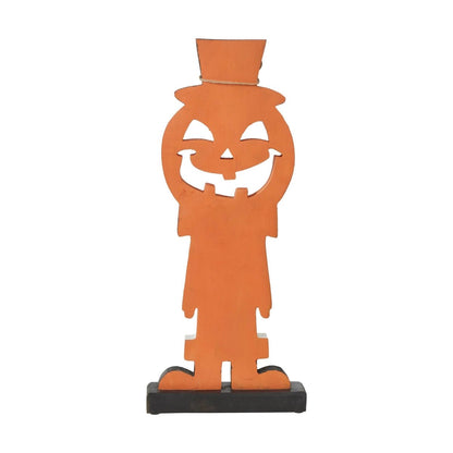 Jack-O'-Lantern with Top Hat Halloween Shelf Sitter 17.5" - Nifty Decor & More