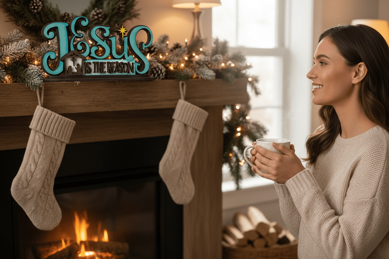 Jesus is the Reason Shelf Sitter - Nifty Decor & More
