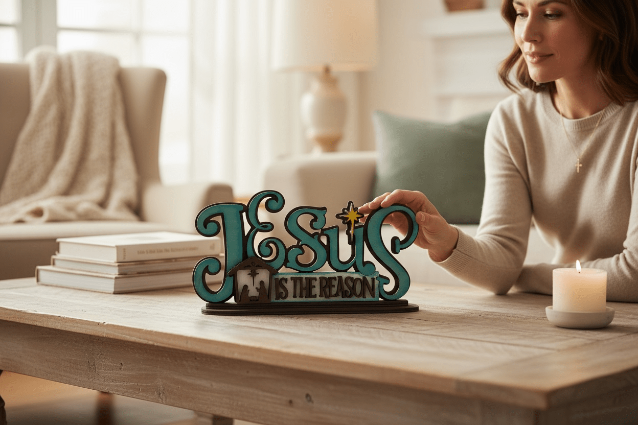 Jesus is the Reason Shelf Sitter - Nifty Decor & More