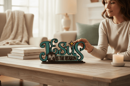Jesus is the Reason Shelf Sitter - Nifty Decor & More