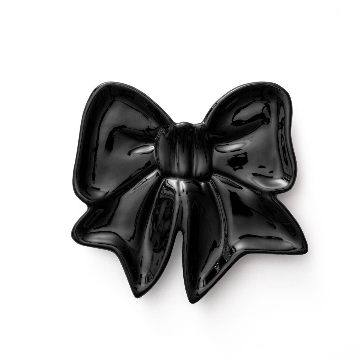Jolly Black Bow Plate / Jewelry Dish - Coquette - Nifty Decor & More