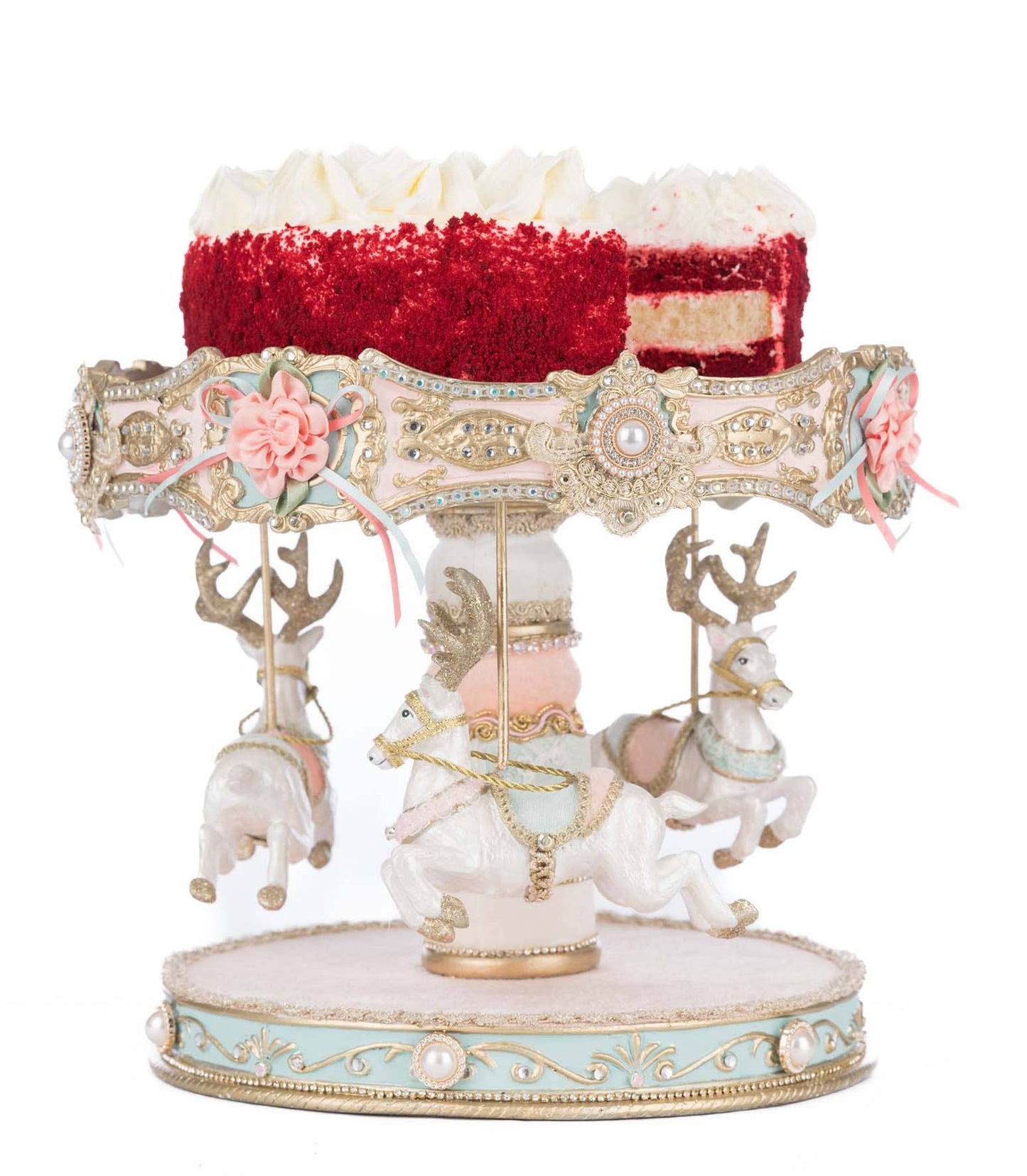 Joyeux Noel Carousel Cake Plate - Nifty Decor & More