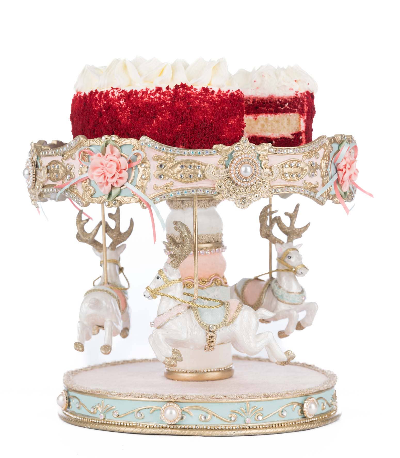 Joyeux Noel Carousel Cake Plate - Nifty Decor & More