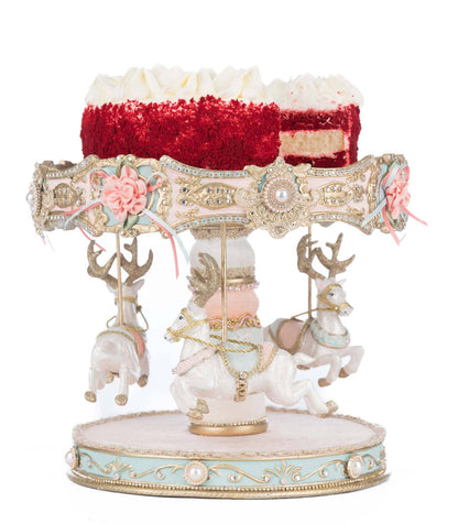 Joyeux Noel Carousel Cake Plate - Nifty Decor & More