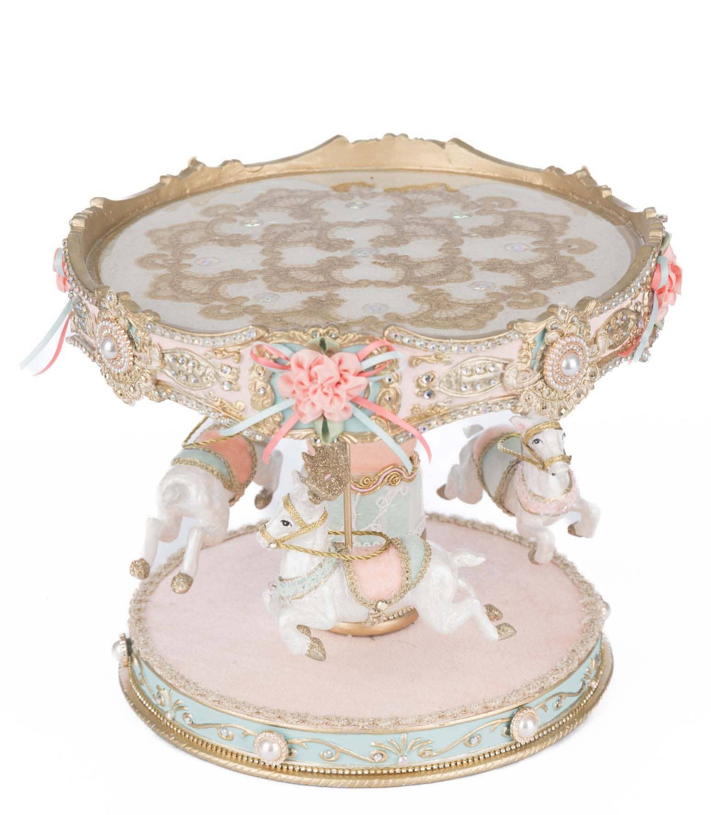 Joyeux Noel Carousel Cake Plate - Nifty Decor & More