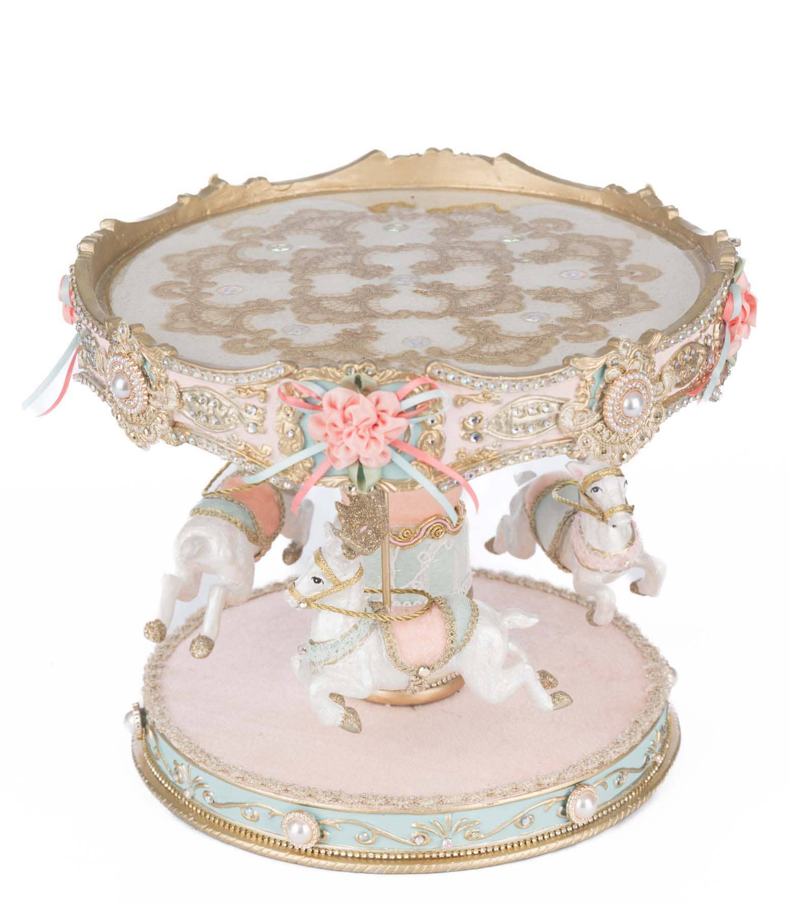 Joyeux Noel Carousel Cake Plate - Nifty Decor & More