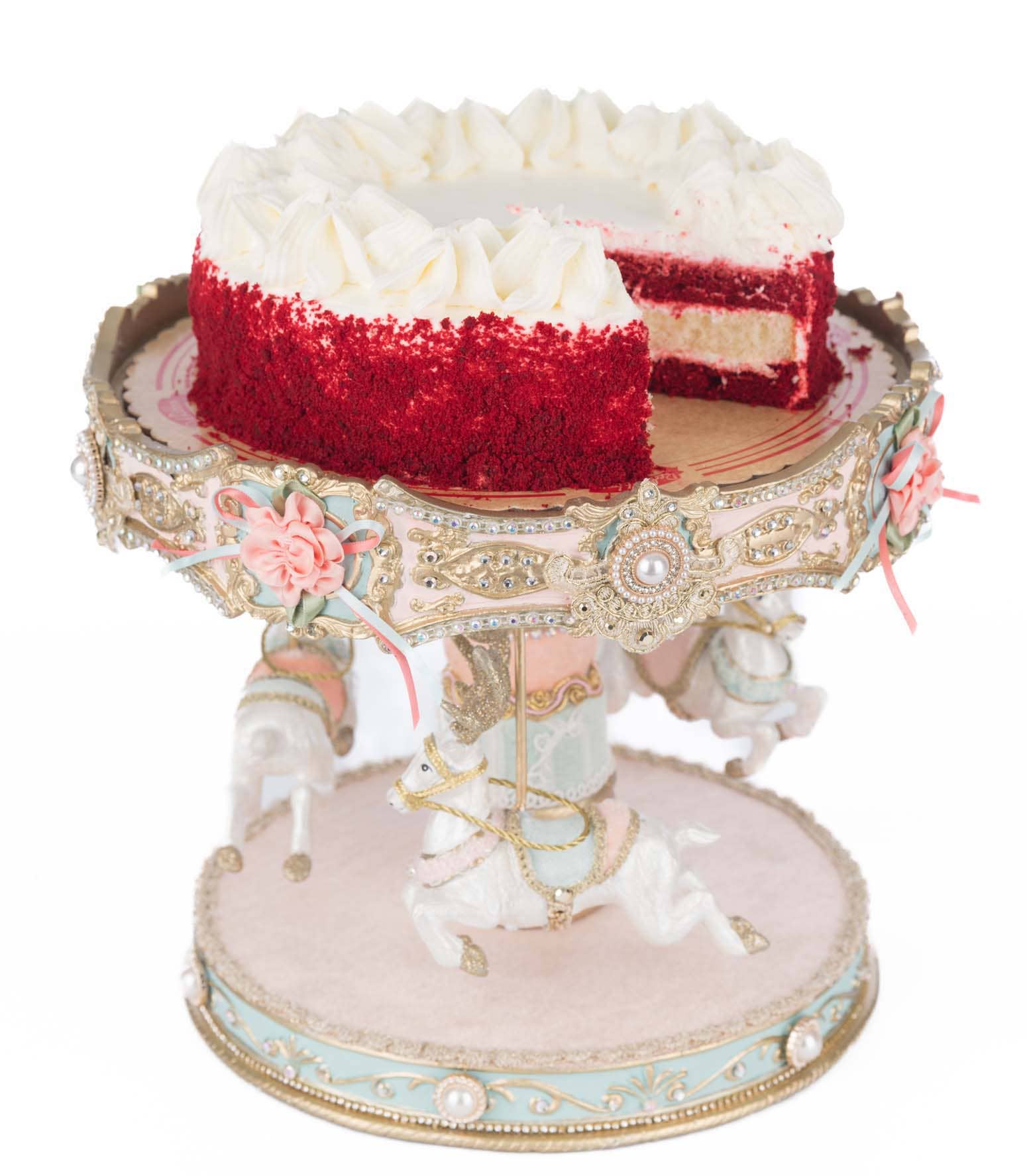 Joyeux Noel Carousel Cake Plate - Nifty Decor & More
