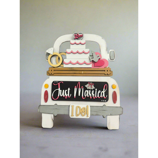 Just Married Truck Set Decor with Truck