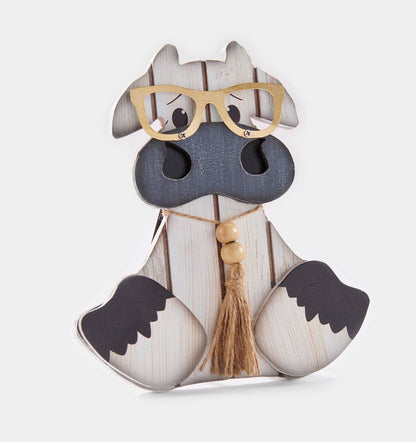 Jute Cow Rustic Table Figurine, Farmhouse Style Home Décor, Decorative Table Accent, Ideal Farmhouse Gift - Nifty Decor & More