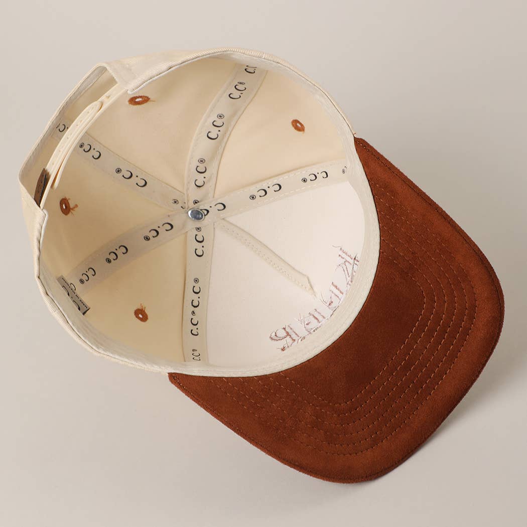 KEEP PRAYIN' Two - toned Suede Canvas Trucker Hat - Nifty Decor & More