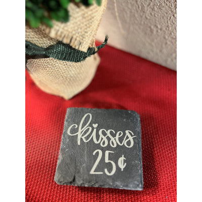 Kisses | Slate Coasters Home Decor   