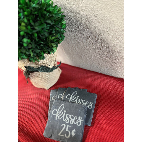 Kisses | Slate Coasters Home Decor   