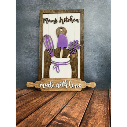 Kitchen Made with Love Kitchen Decor Purple - Mom