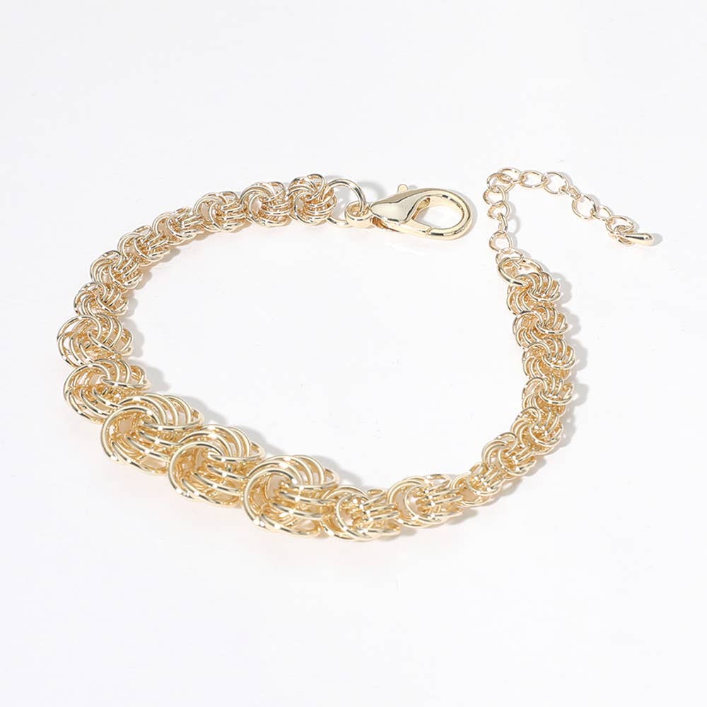 Knot Chain Bracelet 14K Gold Plated, Chic & Elegant Wrist Candy, Perfect Add - On for Everyday Glam, Gift for Her - Nifty Decor & More
