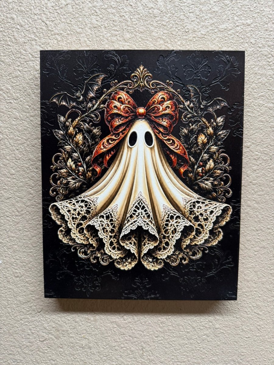 Lace Ghost Wooden Frame Wall Art - Nifty Decor & More