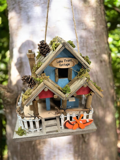 Lake Front Cottage Birdhouse - Nifty Decor & More