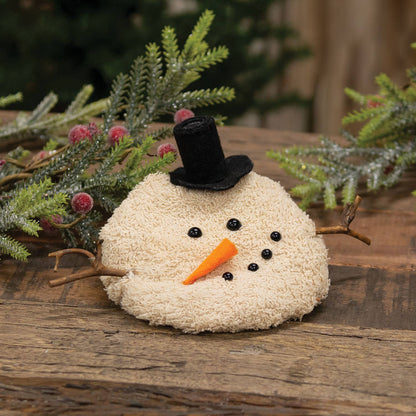 Large Chenille Melting Snowman Decorative Tabletop Object - Nifty Decor & More