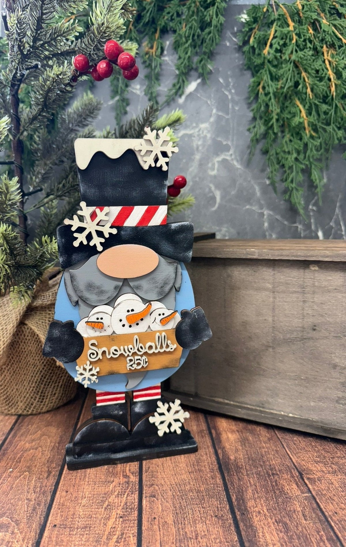 Large Snowman Gnome - Nifty Decor & More