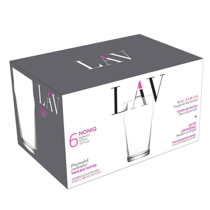 LAV Noniq Pint Beer Glass - 570ml - Nifty Decor & More