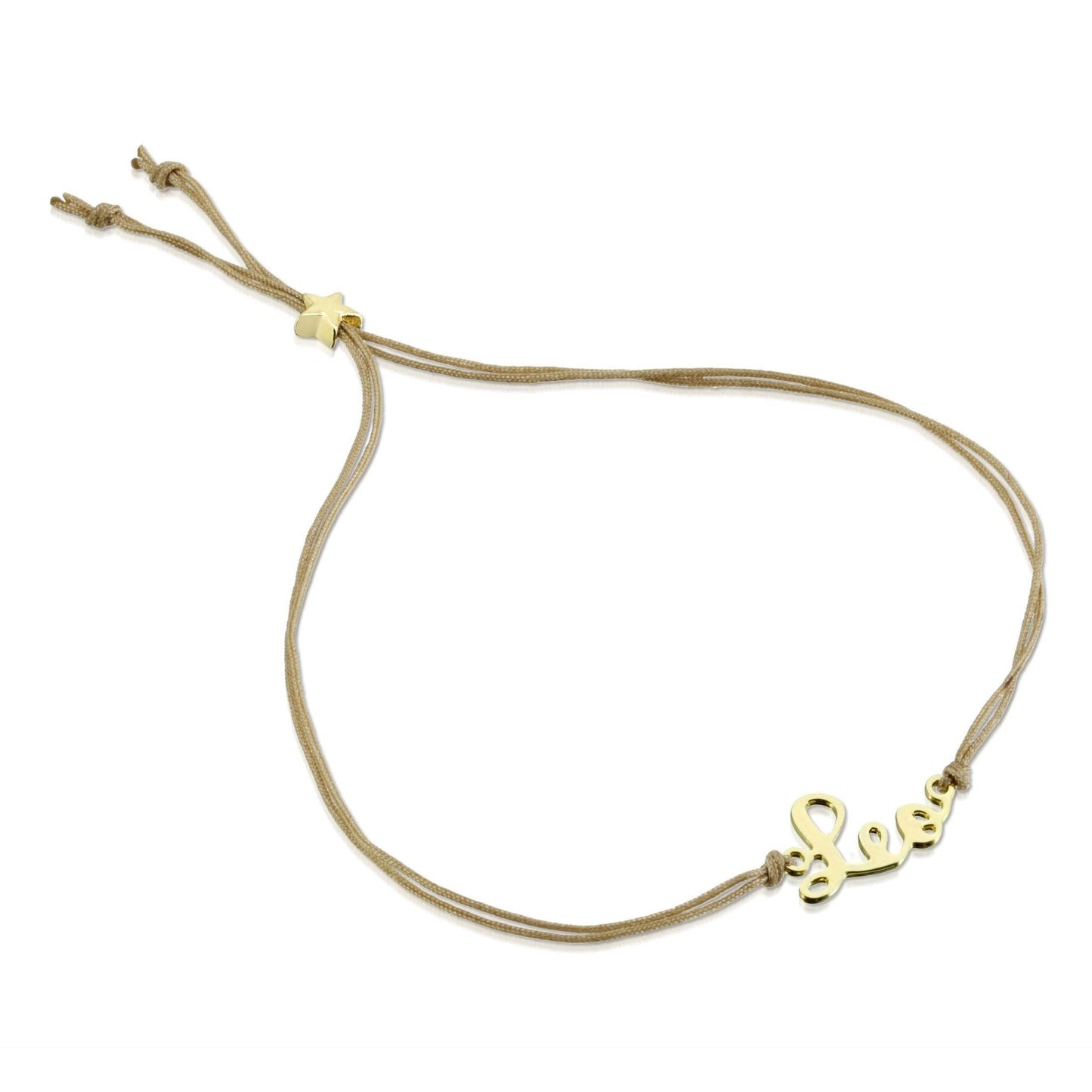 LEO Zodiac Cord Bracelet Gold - July 21 - August 22 - Nifty Decor & More
