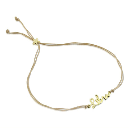 LIBRA Zodiac Cord Bracelet Gold - September 23 - October 22 - Nifty Decor & More