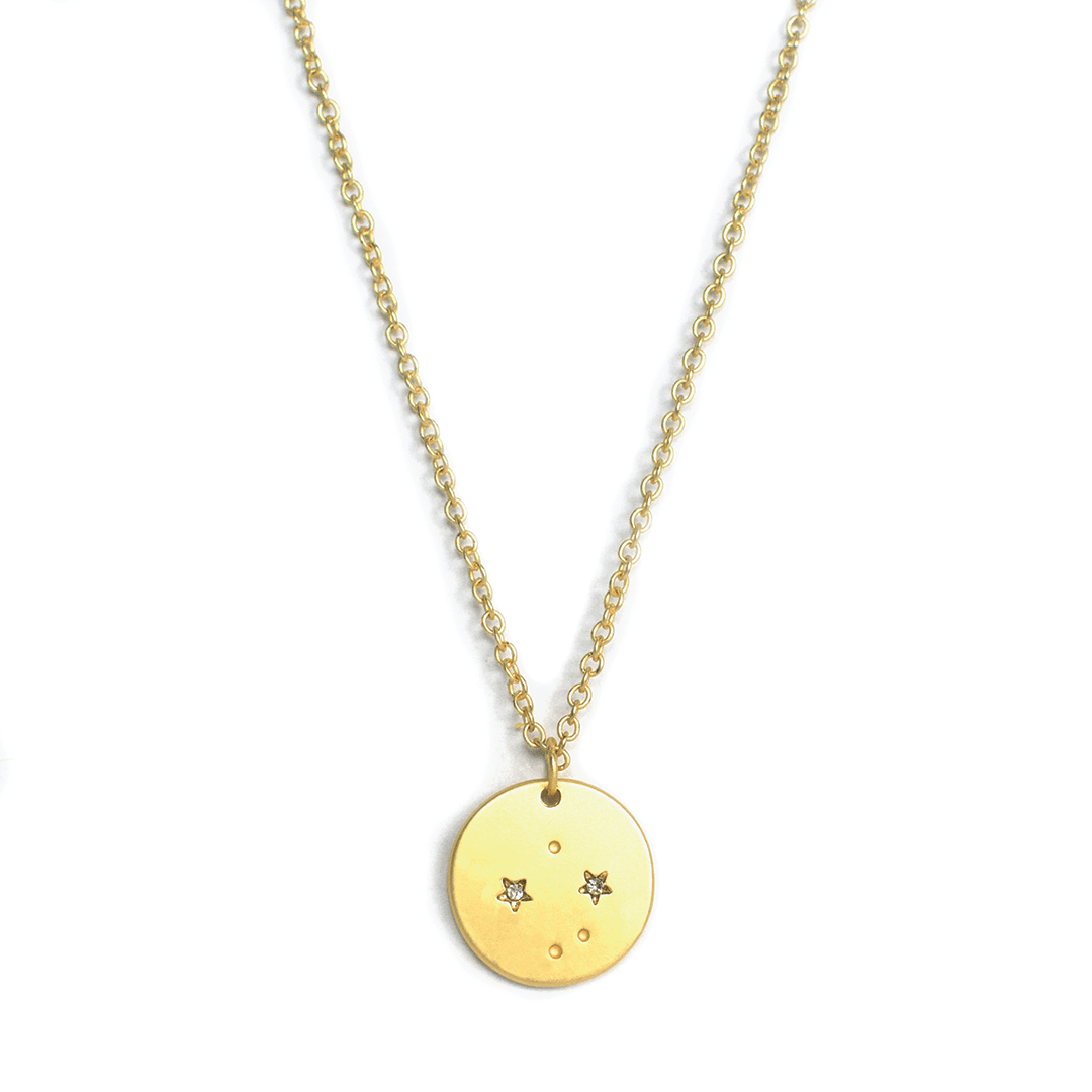 LIBRA Zodiac Necklace - Gold - (Sept 23 - Oct 22) - Nifty Decor & More