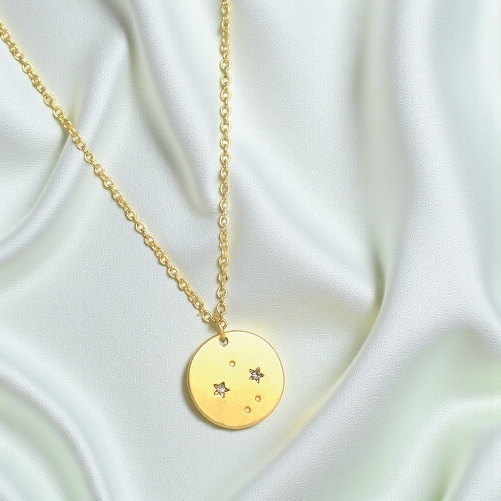 LIBRA Zodiac Necklace - Gold - (Sept 23 - Oct 22) - Nifty Decor & More