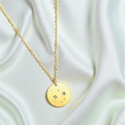 LIBRA Zodiac Necklace - Gold - (Sept 23 - Oct 22) - Nifty Decor & More