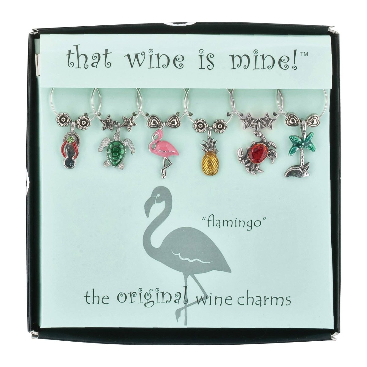 Life's a Beach Painted Wine Charms 6-Piece - Nifty Decor & More