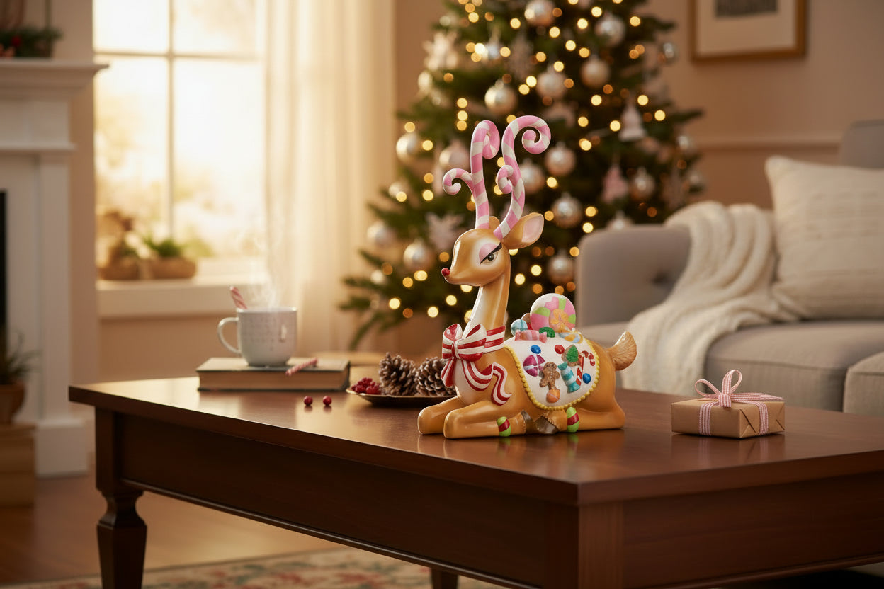 14.75" Sassy Jingle Sitting Deer